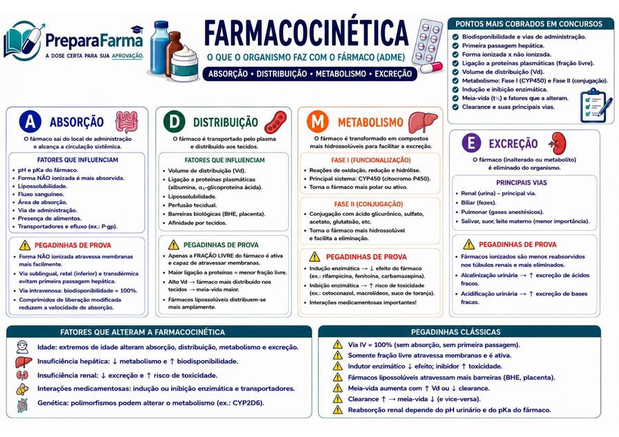 Mapa mental de Farmacocinética